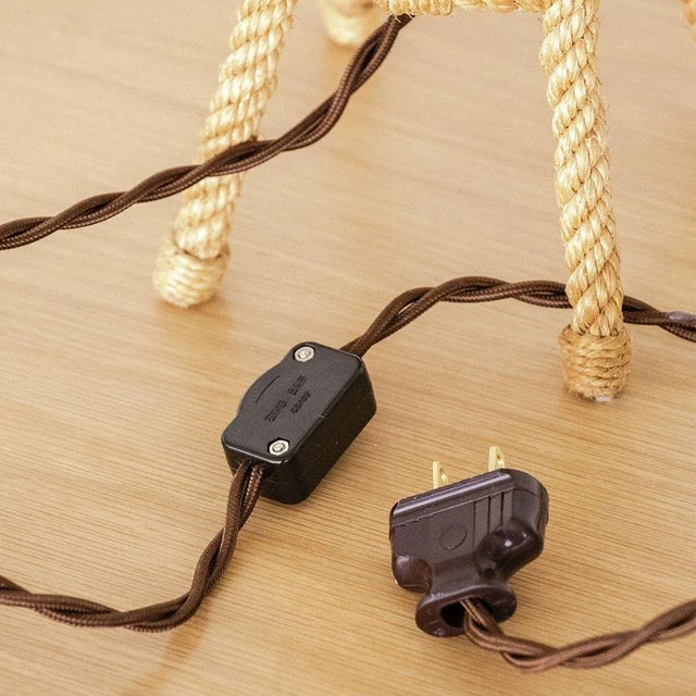 Rope Lantern Lamp by Audoux Minet For Sale - Image 10 of 11