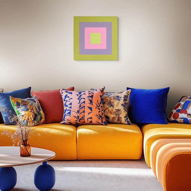 Abstract Contemporary Abstract Acrylic on Stretched Canvas "Colour Orb 15" by Brent Hallard For Sale - Image 3 of 4