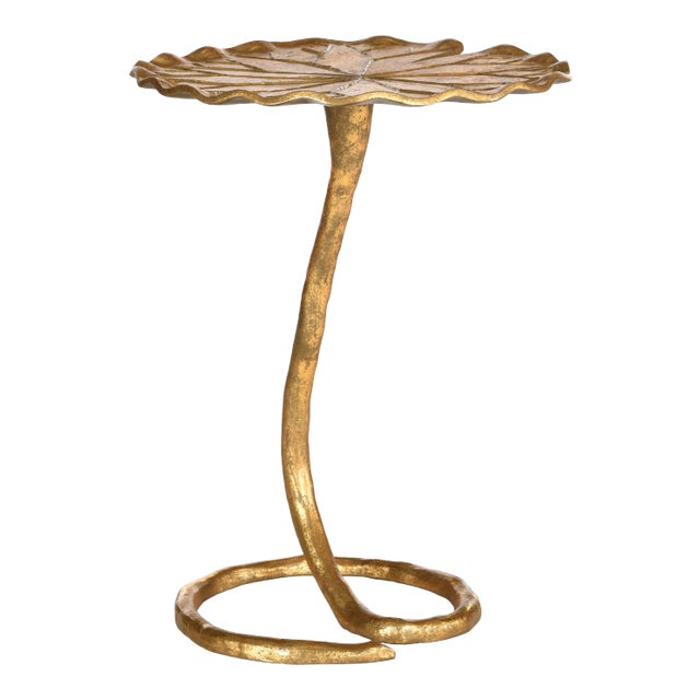 Morris Side Table in Gold For Sale