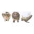 1990s Arthur Court - Three Rare Discontinued Safari Series With Feet - The Alligator, the Lion, the Elephant - 3 pcs For Sale