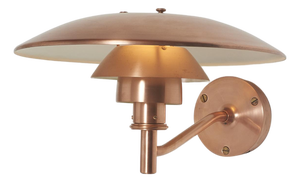 1960s Curved Arm PH 4½/3 Copper Sconce by Poul Henningsen