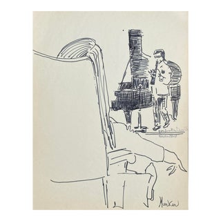 1960s Alexandra Merker Musical Figure Drawing For Sale