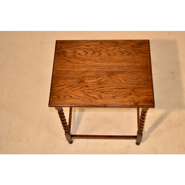 1900 - 1909 Edwardian Oak Side Table From England, Circa 1900 For Sale - Image 5 of 7