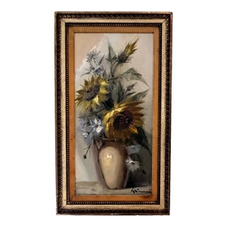 Vintage Italian Floral Still Life Oil Painting by Grimani, W. T. Burger Co. For Sale