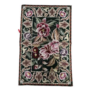 2010s Handwoven French Style Needlepoint Rug 2'0" X 3'0"