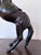 VIntage Handcrafted Leather Horse Statue With Brass Appointments For Sale - Image 12 of 14