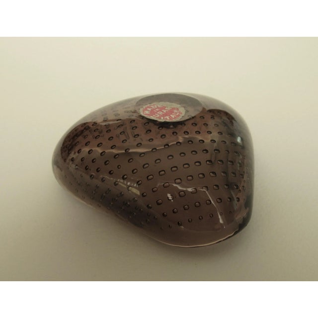 C1950's Italian Hand-Blown Flavio Poli Murano Smoke Coffee Ring, orJewelry Bowl With Bullicante Bubbles For Sale - Image 9 of 13