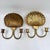 Mid 20th Century Hammered Brass Scallop Shell Wall Candle Sconces - A Pair For Sale In New York - Image 6 of 13