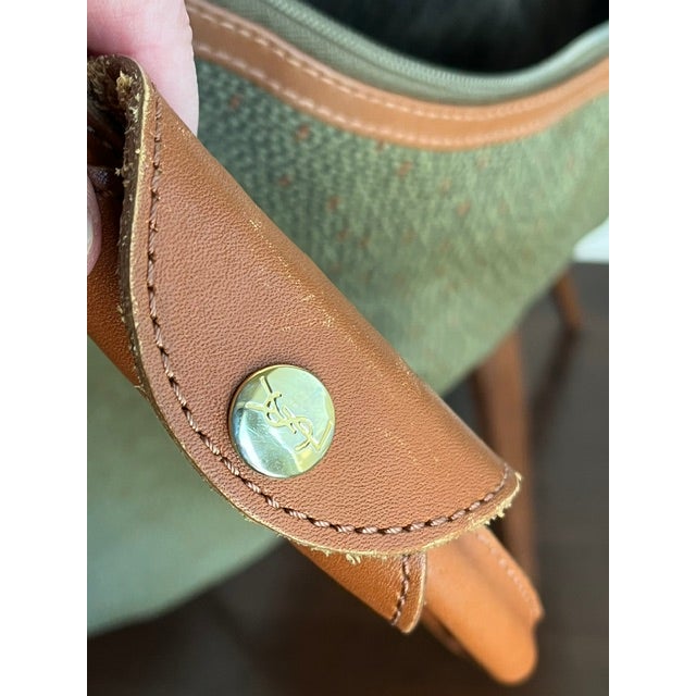 Yves Saint Laurent Vintage Yves Saint Laurent Monogram Coated Canvas Weekender Bag For Sale - Image 4 of 15