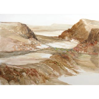 1980s "Desert Landscape #5" Impressionist Style Landscape Watercolor Painting by James Conaway For Sale