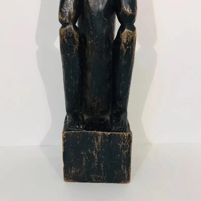 1900 - 1909 Early 1900s Hand Carved African Senufo Wood Figure For Sale - Image 5 of 10