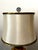 Metal Mid 20th Century Paul Hanson Chinoiserie Ocher Yellow Ceramic Table Lamp With Original Shade For Sale - Image 7 of 11
