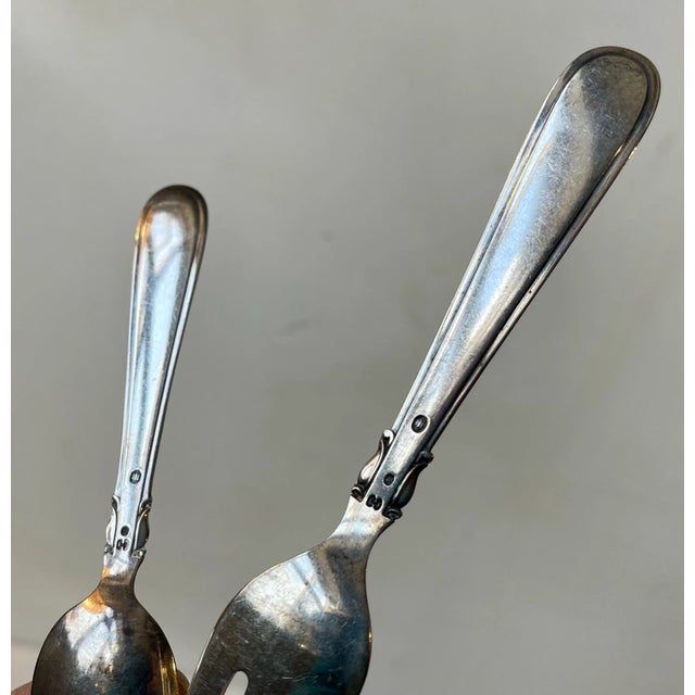 Elite Coffee Forks & Spoons in Silver by Carl Cohr, 1920s, Set of 25 For Sale - Image 6 of 12