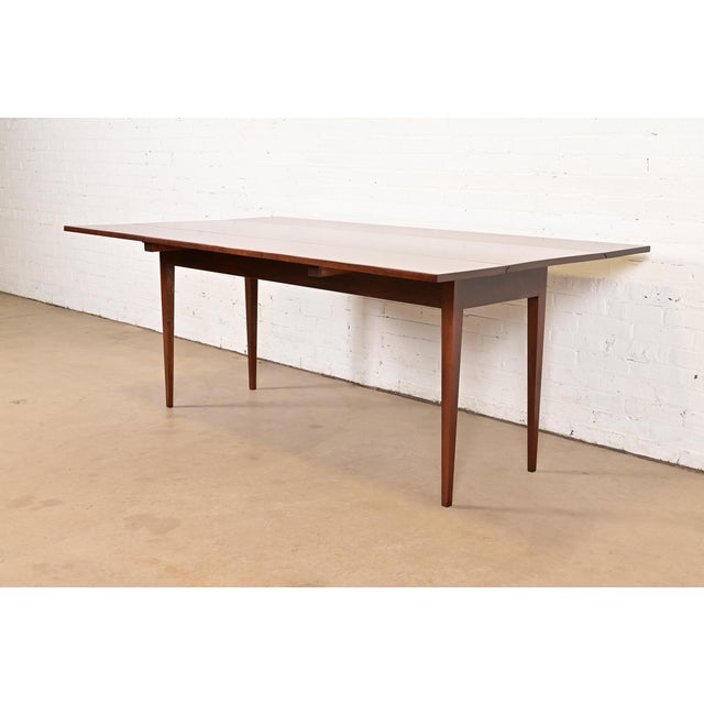 Eldred Wheeler Eldred Wheeler Early American Shaker Solid Cherry Wood Drop Leaf Harvest Dining Table, Newly Refinished For Sale - Image 4 of 13