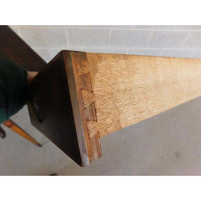 Wood Antique Mahogany Hepplewhite Style Paint Decorated Pembroke Table For Sale - Image 7 of 13