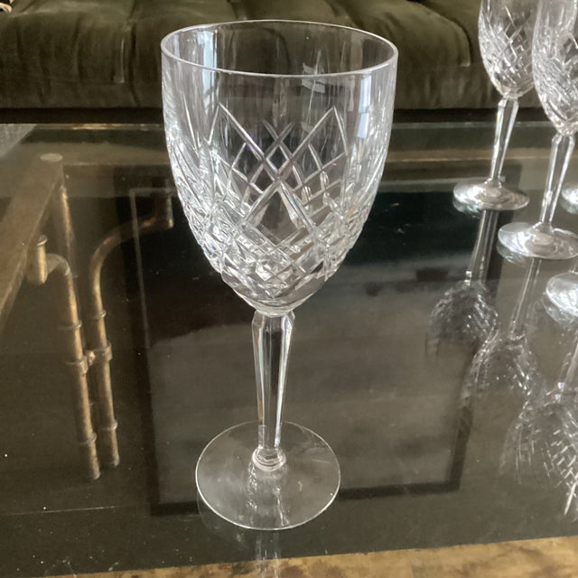 Traditional Lenox 1990s Cut Crystal Wine Glasses and Water Glasses Set- 24 Pieces For Sale - Image 3 of 4