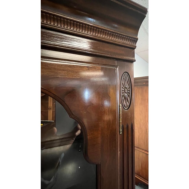 Ethan Allen Georgian Court Cherry Display Cabinet For Sale - Image 9 of 11
