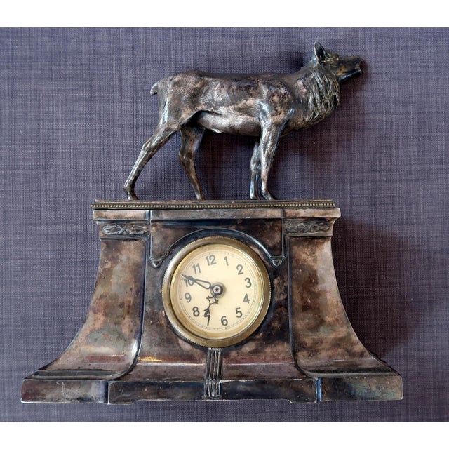 Antique Metal Deer Clock - Decorative Vintage Timepiece For Sale - Image 14 of 14