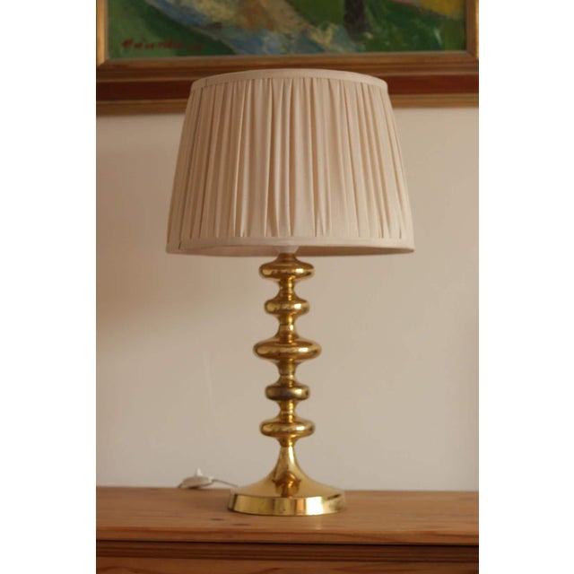 Swedish Brass Bobbin Table Lamp, Set of 2 For Sale - Image 11 of 18