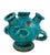 1950s Turquoise Cerulean Brutalist Vase For Sale - Image 4 of 12