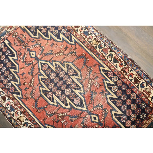 Textile Mazlagan Worn Malayer Rug no. j5277 For Sale - Image 7 of 9