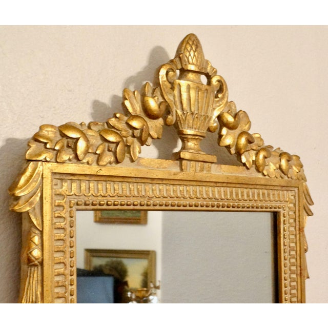 French Antique French Louis XV Style Giltwood Mirror For Sale - Image 3 of 9