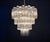 Large Vintage Murano Glass Tiered Chandelier with Smoked Glass Tube, 1990s For Sale - Image 12 of 16