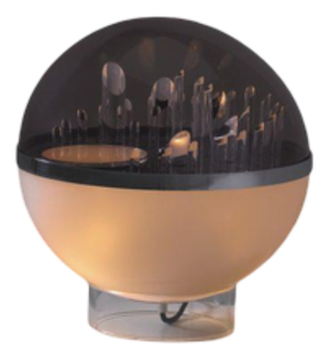 Sculptural Globe-Shaped Table Lamp by Gaetano Missaglia, 1970s