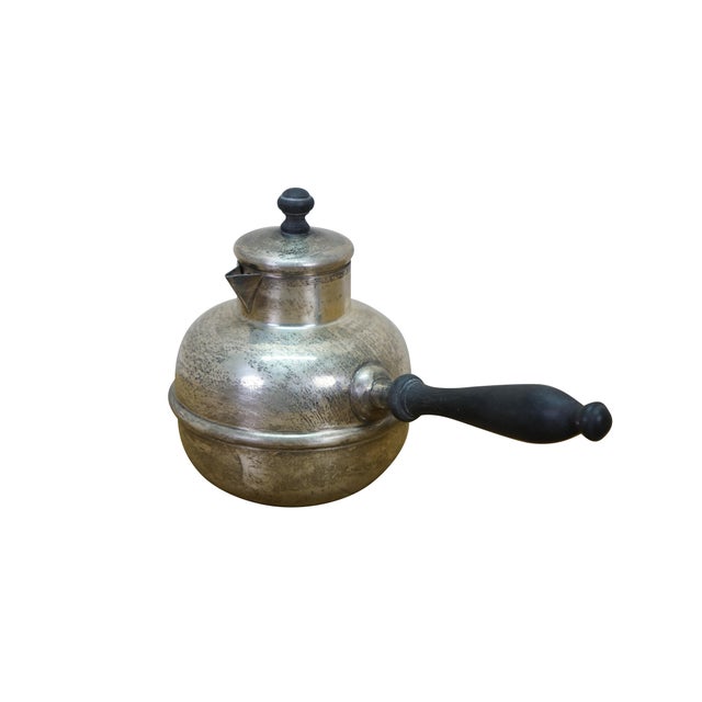 Rare antique Cartier sterling silver .925 tea / coffee / chocolate pot / pitcher / Brandy warmer with lid and handle....