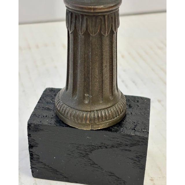 Wood Antique Bronze Bust of the Roman Emperor Tiberius For Sale - Image 7 of 11