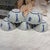 Late 20th Century Japanese Retro Blue and White Porcelain Small Bowl - Set of 5 For Sale - Image 4 of 6