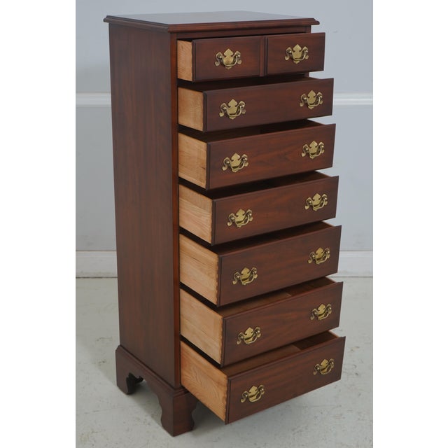 Traditional Henkel Harris Cherry 7 Drawer Lingerie Chest For Sale - Image 3 of 16