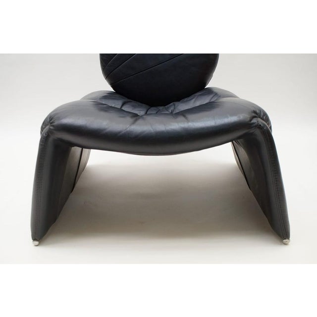 Italian Leather Armchair Calipso by Vittorio Introini for Saporiti, 1970s For Sale - Image 11 of 15