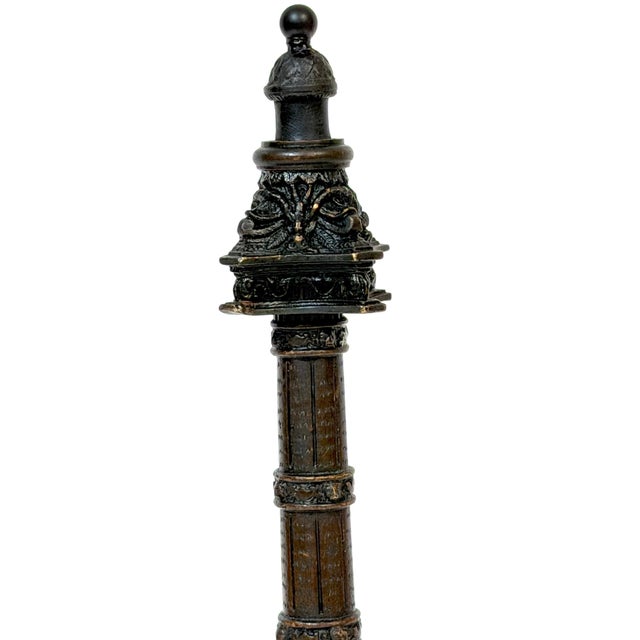 19th Century Ferdinand Barbedienne French Grand Tour Bronze Paschal Column, circa 1870 For Sale - Image 5 of 18