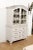 White Swedish Rococo Style 19th Century Painted Vitrine with Glass Doors and Drawers For Sale - Image 8 of 12