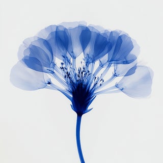 Abstract Blue Botanical Limited Edition Fine Art Print No. 5 | Organic Modern For Sale