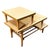 1950s Mid-Century Modern Wood Laminate and Brass Three-Tier Side Lamp Table For Sale - Image 4 of 8