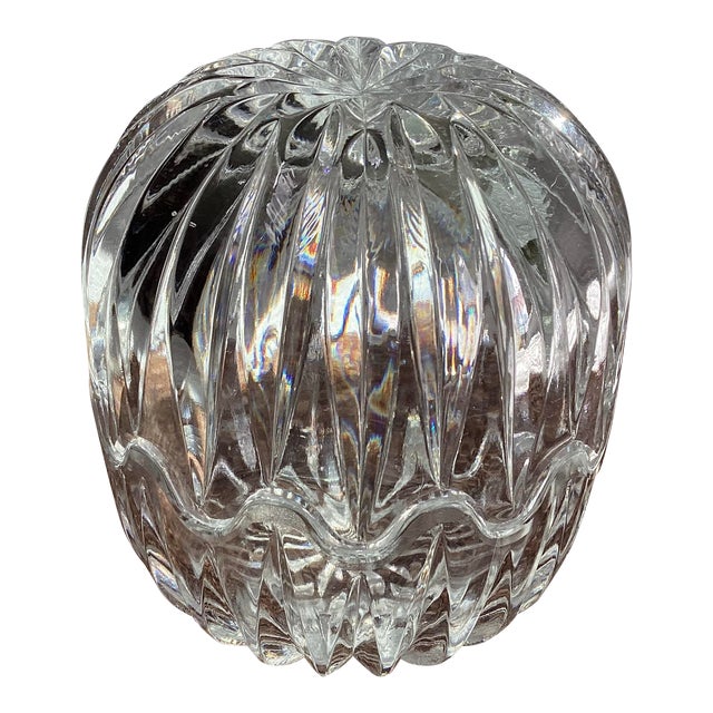 Vintage Cut Crystal Egg - 2 Piece Set For Sale