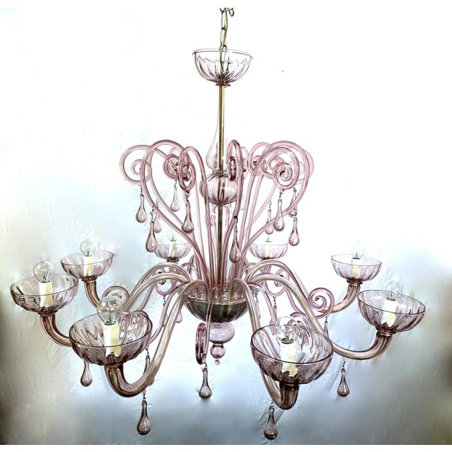 Mid-Century 8-Arm Chandelier from Cesare Toso, 1960s For Sale - Image 9 of 13