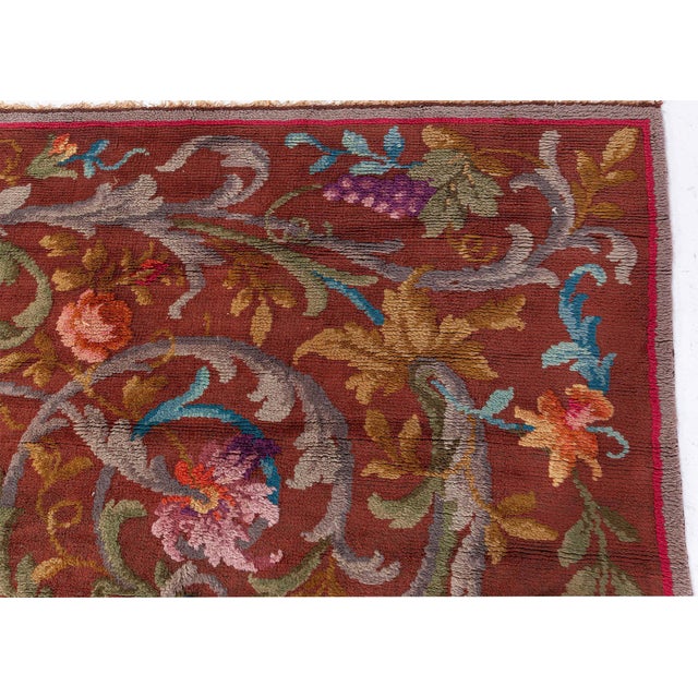 Textile Doris Leslie Blau Vintage Spanish Savonnerie Rug (size adjusted) For Sale - Image 7 of 8