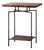 Solid Walnut Side Table, Two-Tier End Table Nightstand, Forged Steel Base, Small Bedside Table For Sale