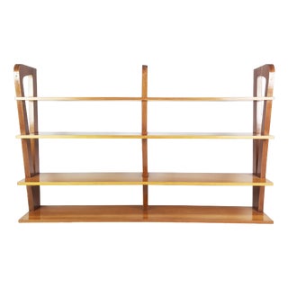 Large Italian Teak Hanging Shelf from Isa, 1950s For Sale