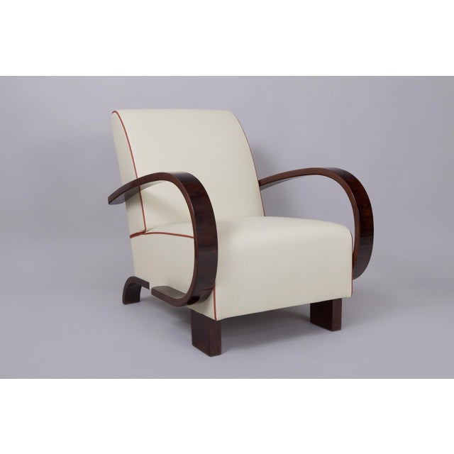 Art Deco Armchair in Walnut, Czech, 1930s For Sale - Image 13 of 13