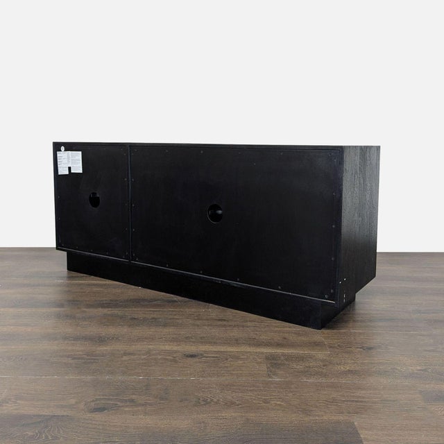 2020s West Elm Carved Pattern Media Unit For Sale - Image 5 of 10