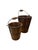 Beautiful, heavy, reclaimed wood curved and formed into handsome buckets with iron and wood handles. The patina is warm...