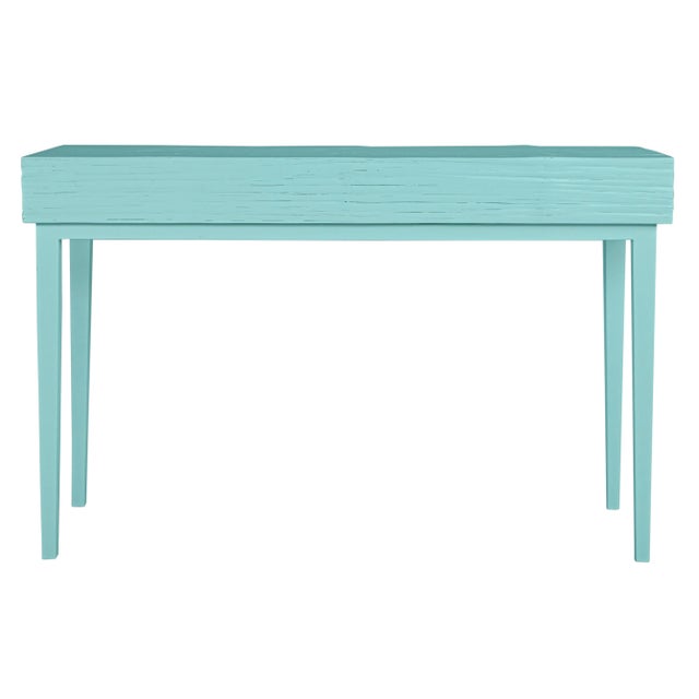Contemporary Athena Desk in Turquoise For Sale - Image 3 of 8