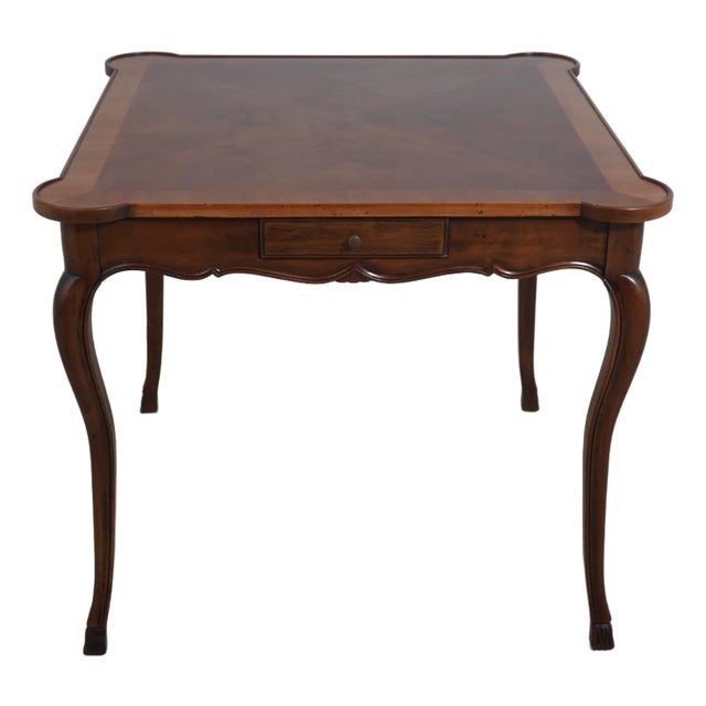 John Widdicomb 2 Drawer Walnut Games Table For Sale