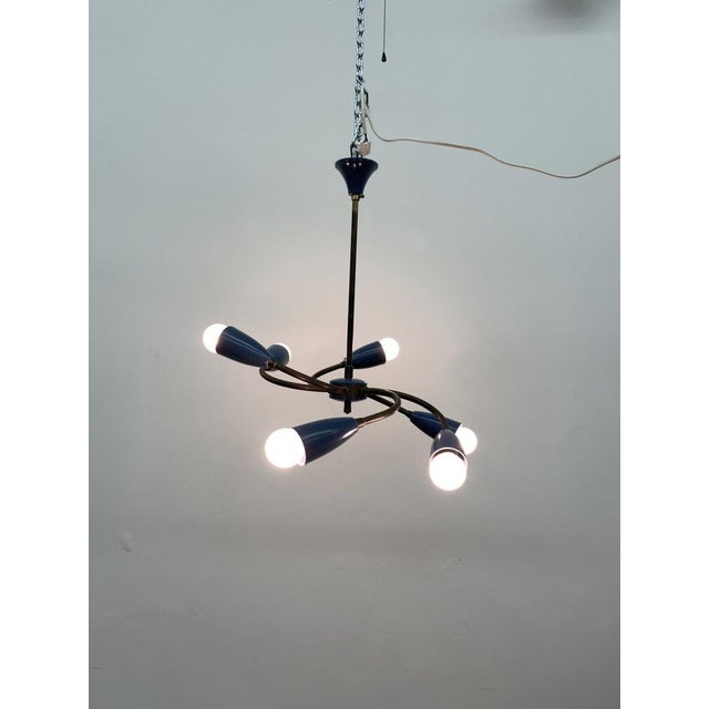 Mid-Century Modern Spider Ceiling Lamp, 1950s For Sale - Image 10 of 18