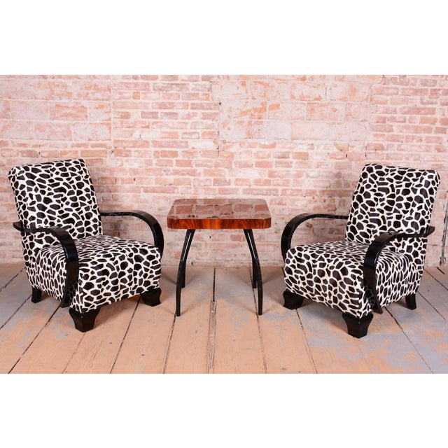 Wood Art Deco Armchairs in Beech, Czech, 1920s, Set of 2 For Sale - Image 7 of 12