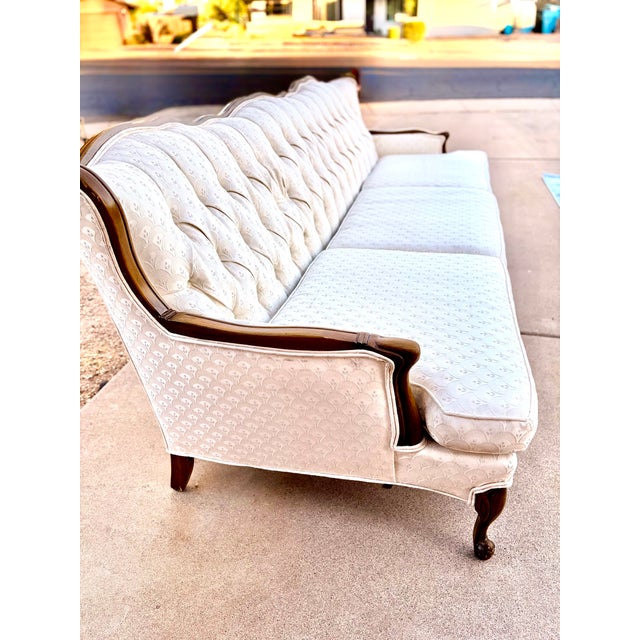 An elegant and exceptionally well-preserved vintage sofa from Bassett Furniture's distinguished Chalons Collection,...